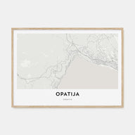 Opatija Map Landscape Poster