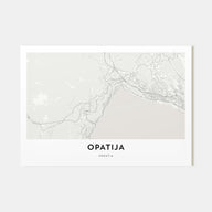 Opatija Map Landscape Poster