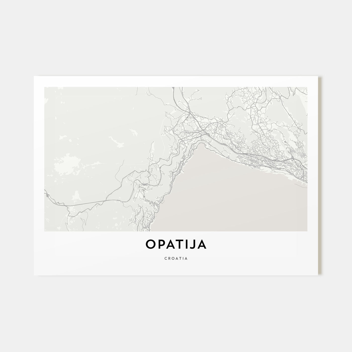 Opatija Map Landscape Poster