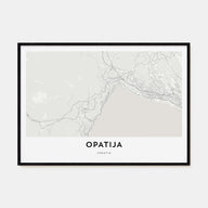 Opatija Map Landscape Poster