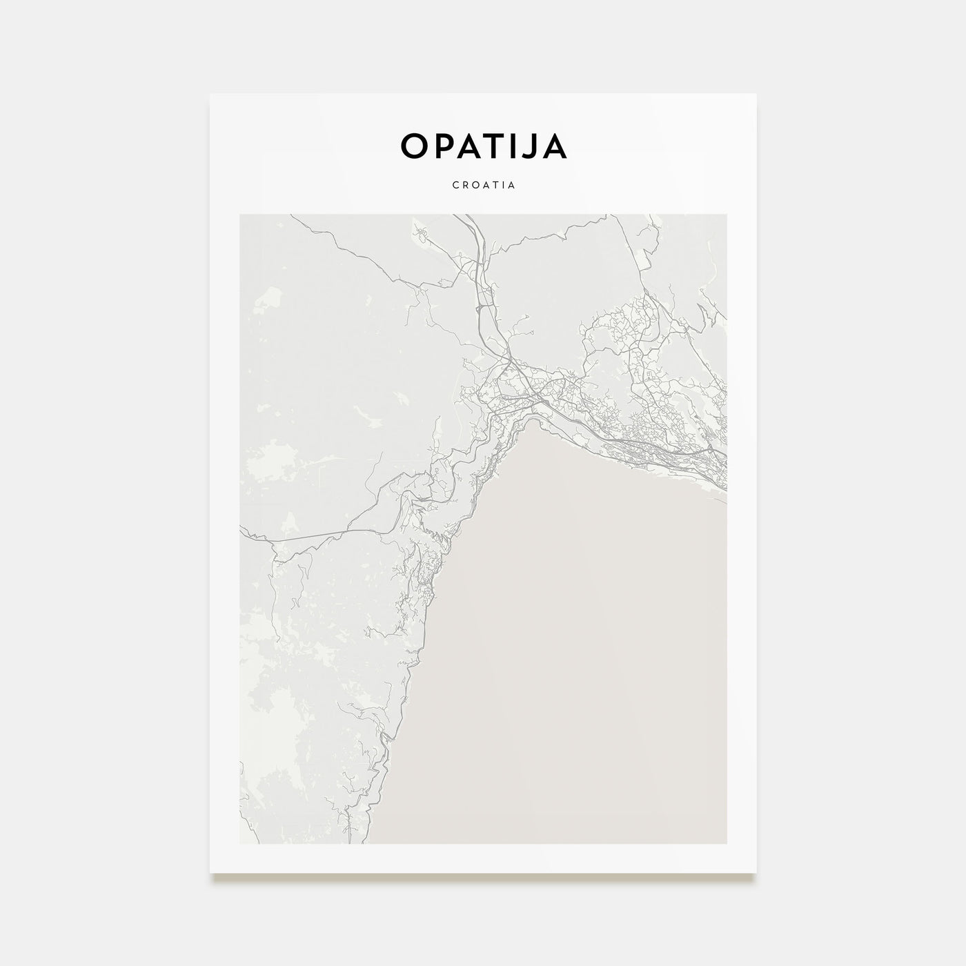 Opatija Map Portrait Poster