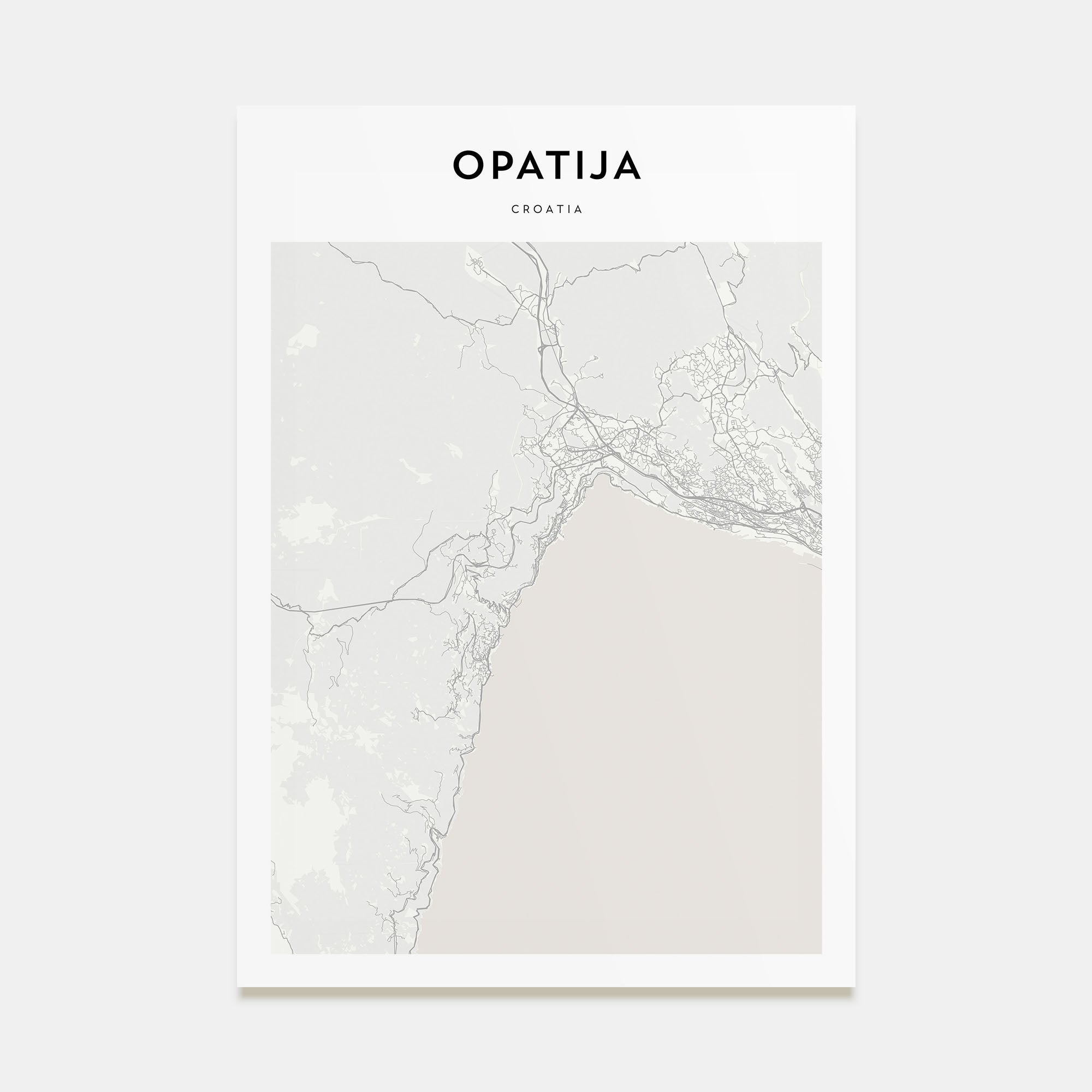 Opatija Map Portrait Poster