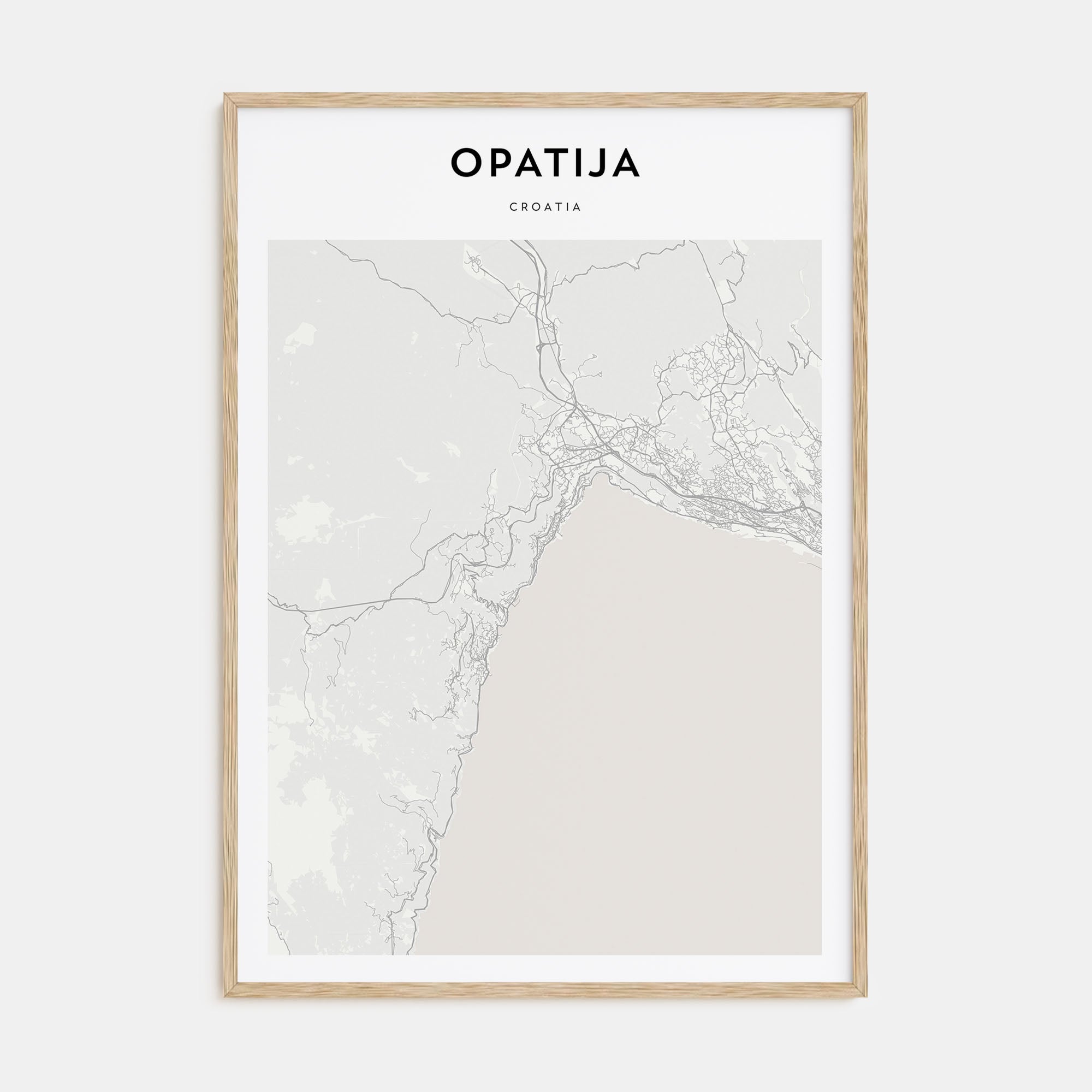 Opatija Map Portrait Poster
