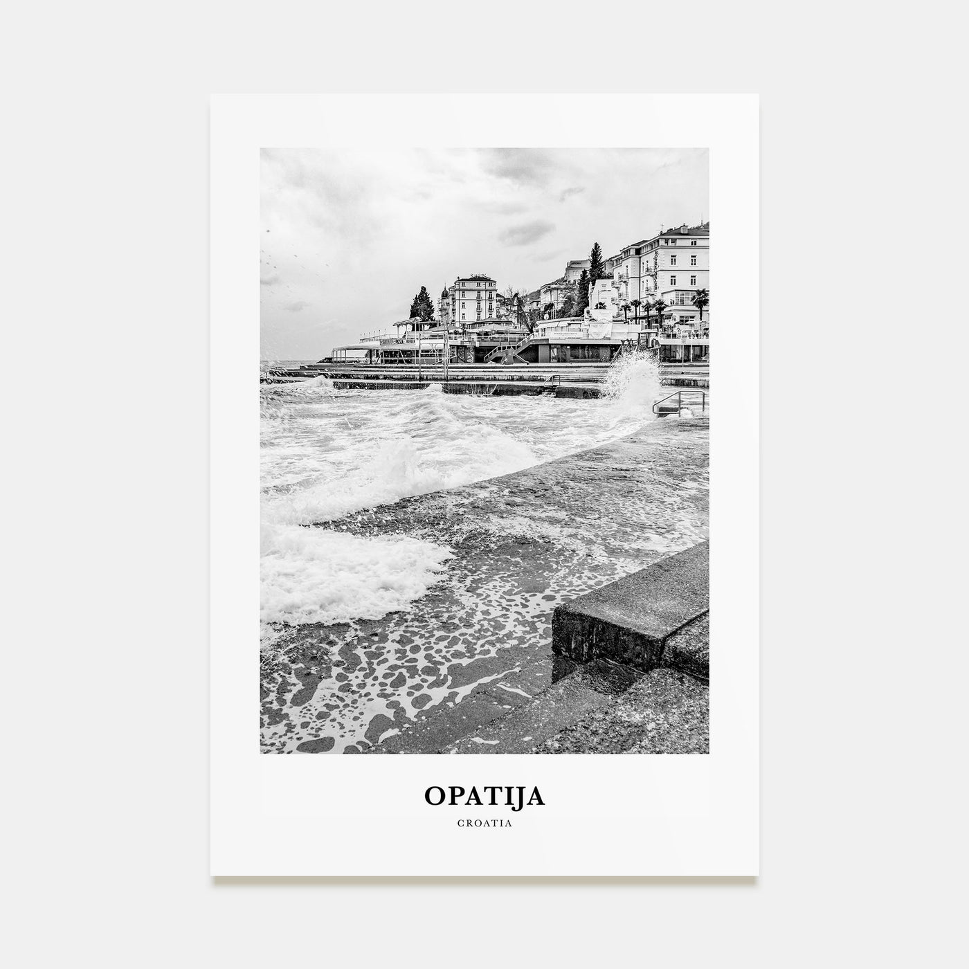 Opatija Portrait B&W Poster
