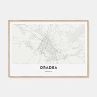 Oradea Map Landscape Poster