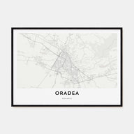 Oradea Map Landscape Poster