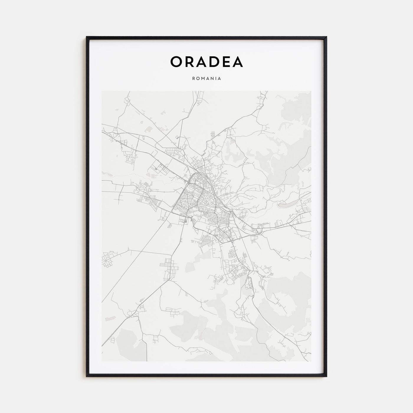 Oradea Map Portrait Poster