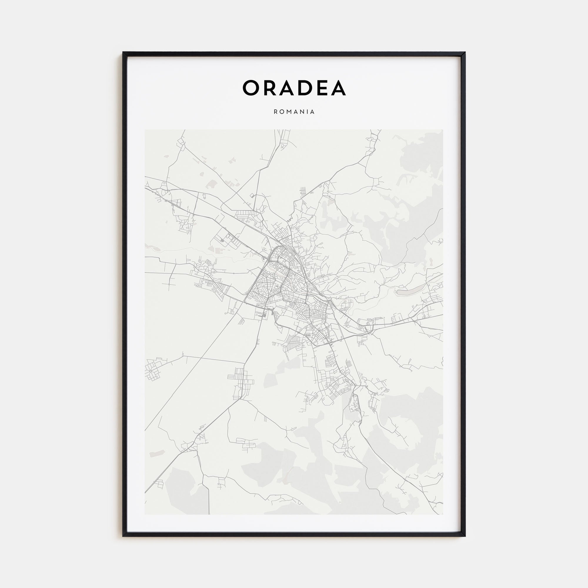 Oradea Map Portrait Poster