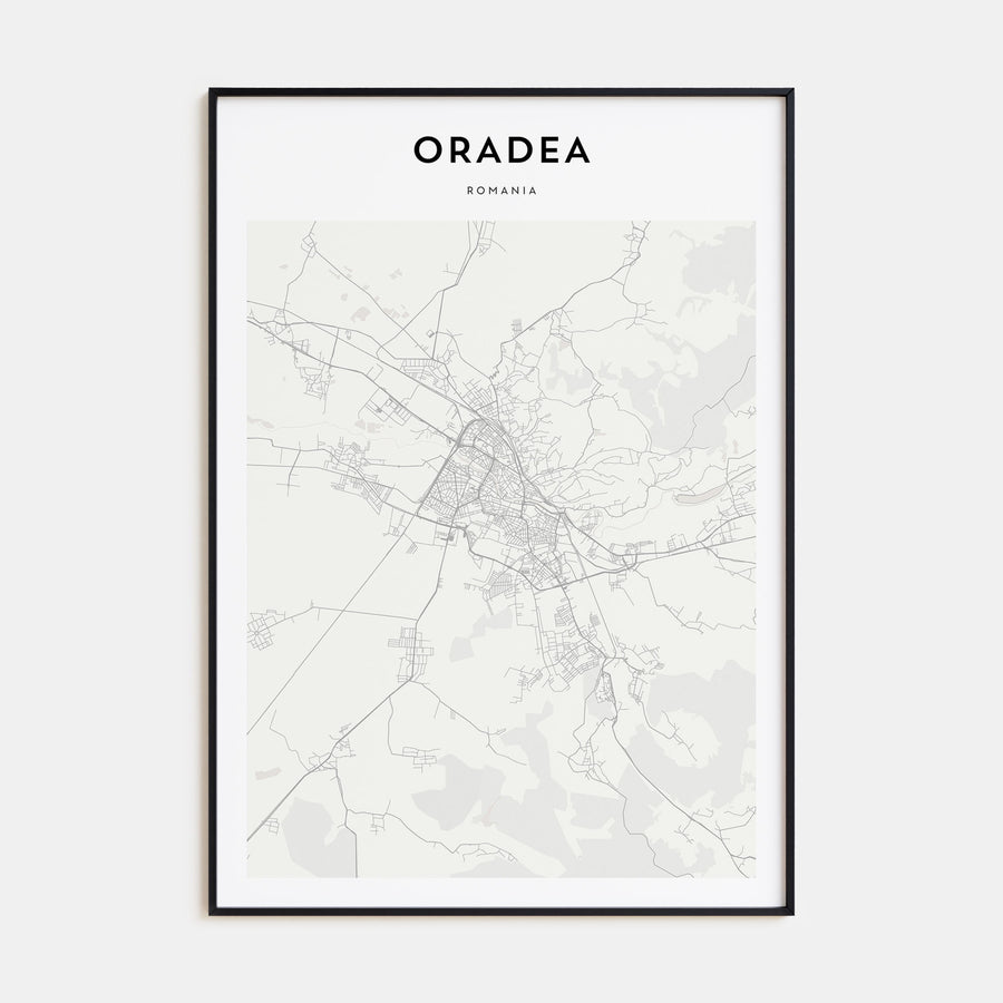 Oradea Map Portrait Poster