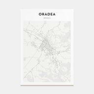 Oradea Map Portrait Poster