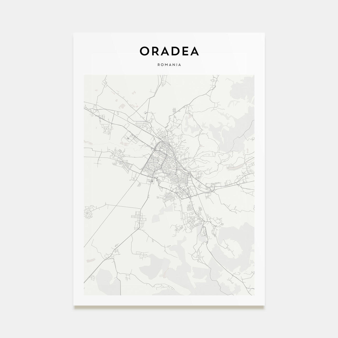 Oradea Map Portrait Poster