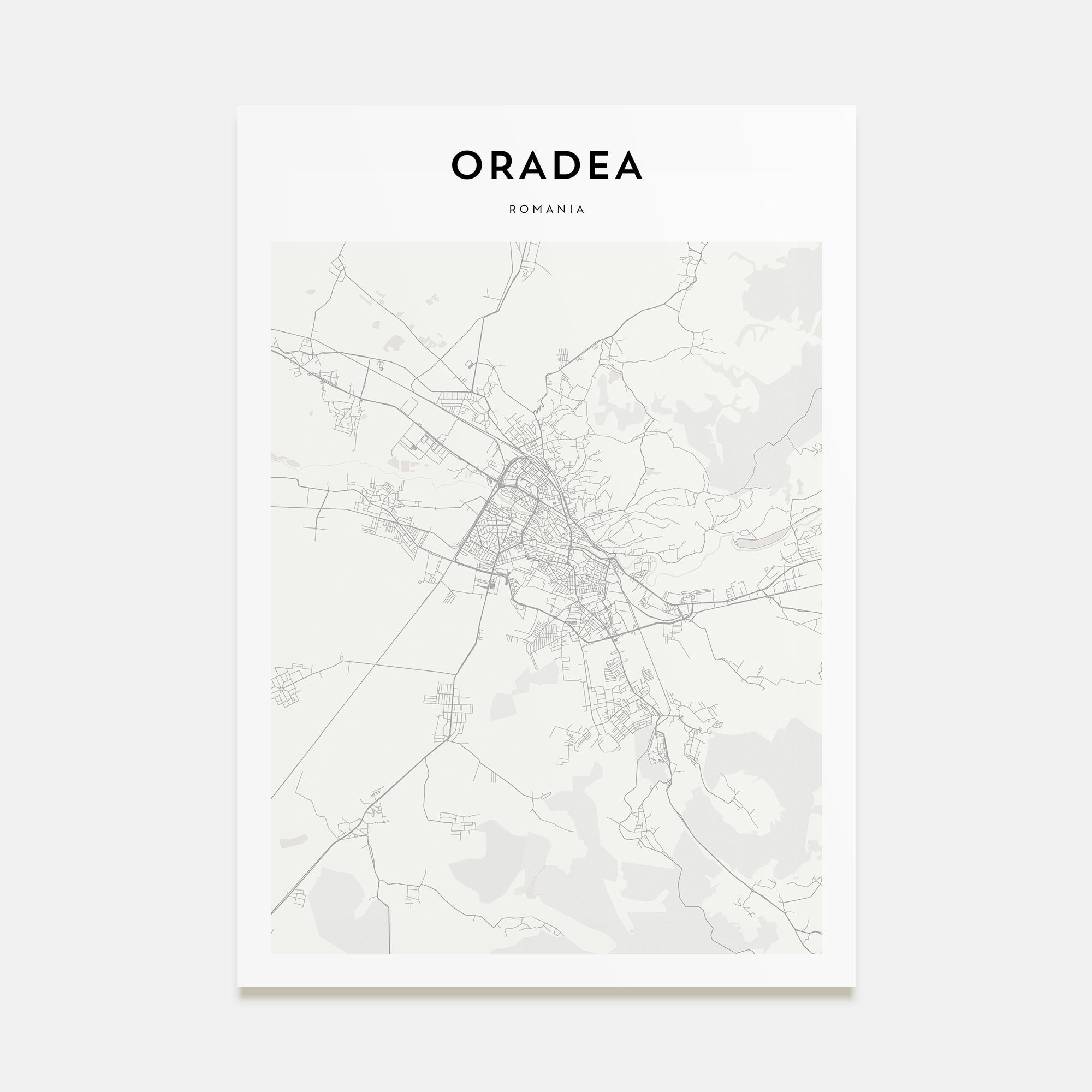 Oradea Map Portrait Poster
