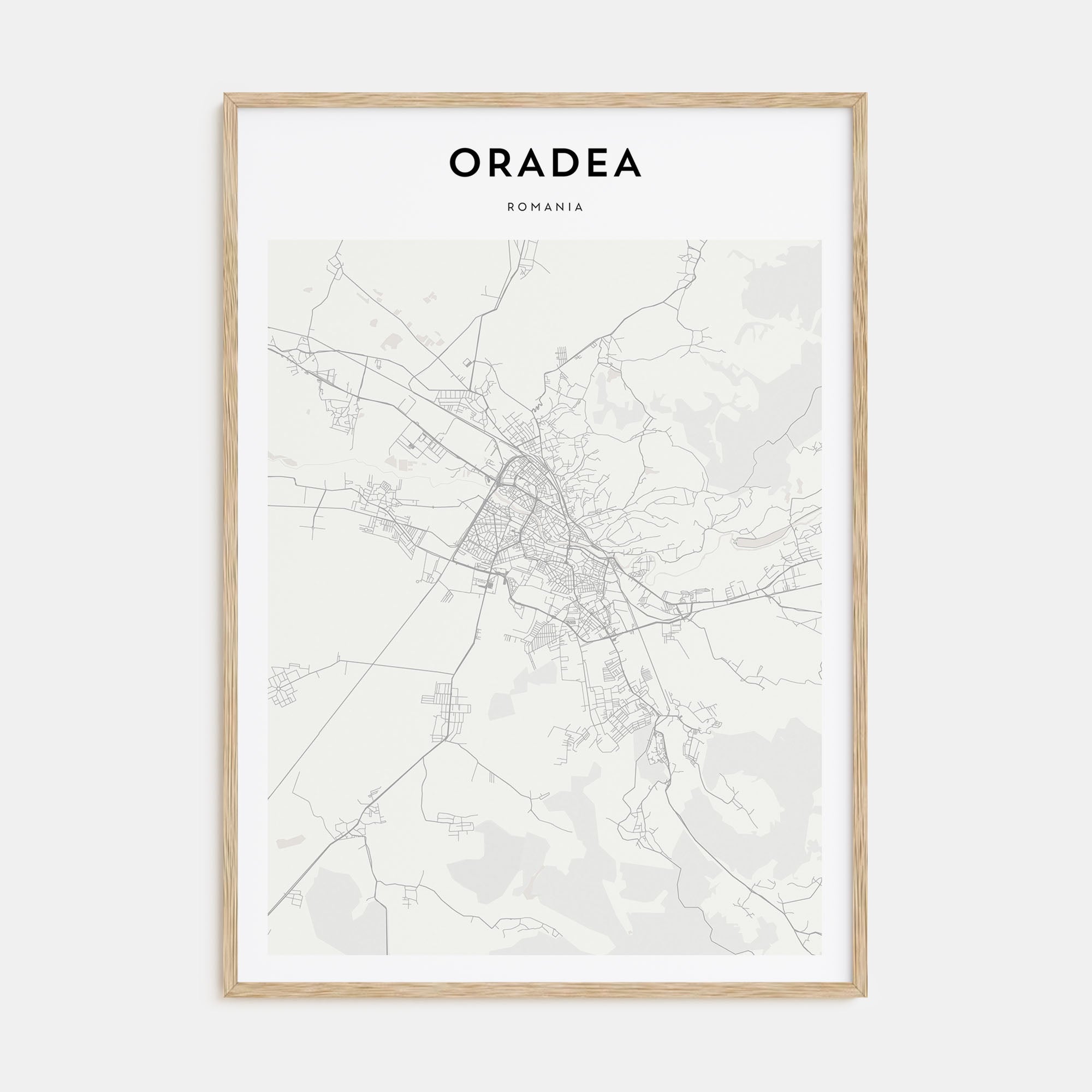 Oradea Map Portrait Poster