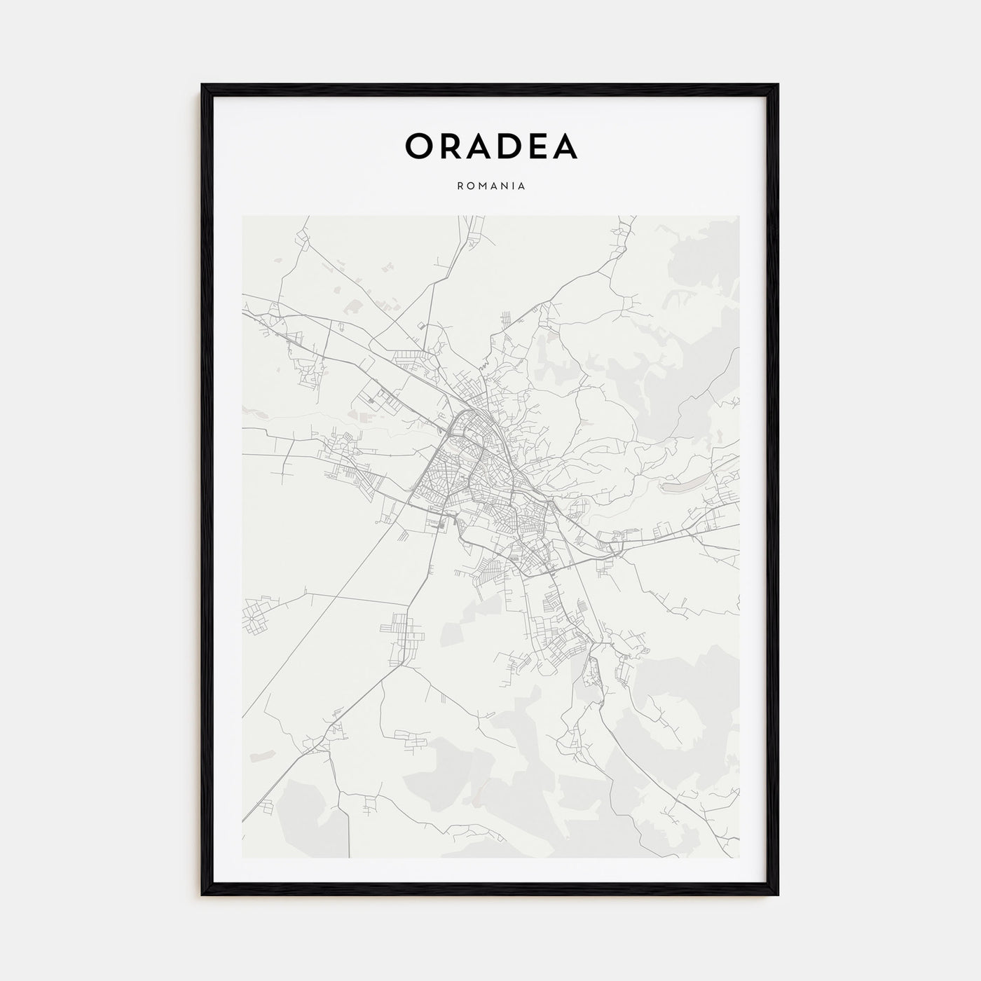 Oradea Map Portrait Poster