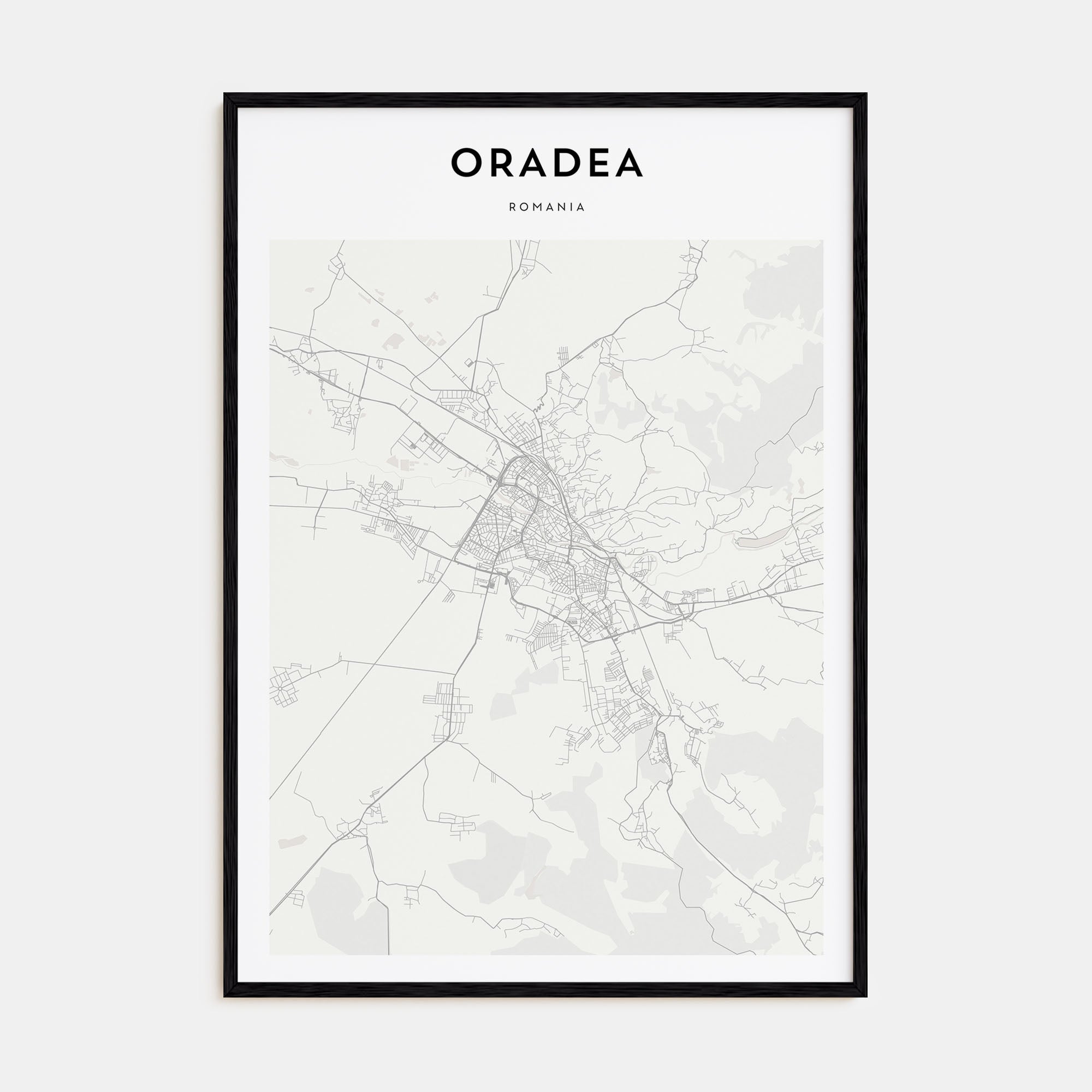 Oradea Map Portrait Poster