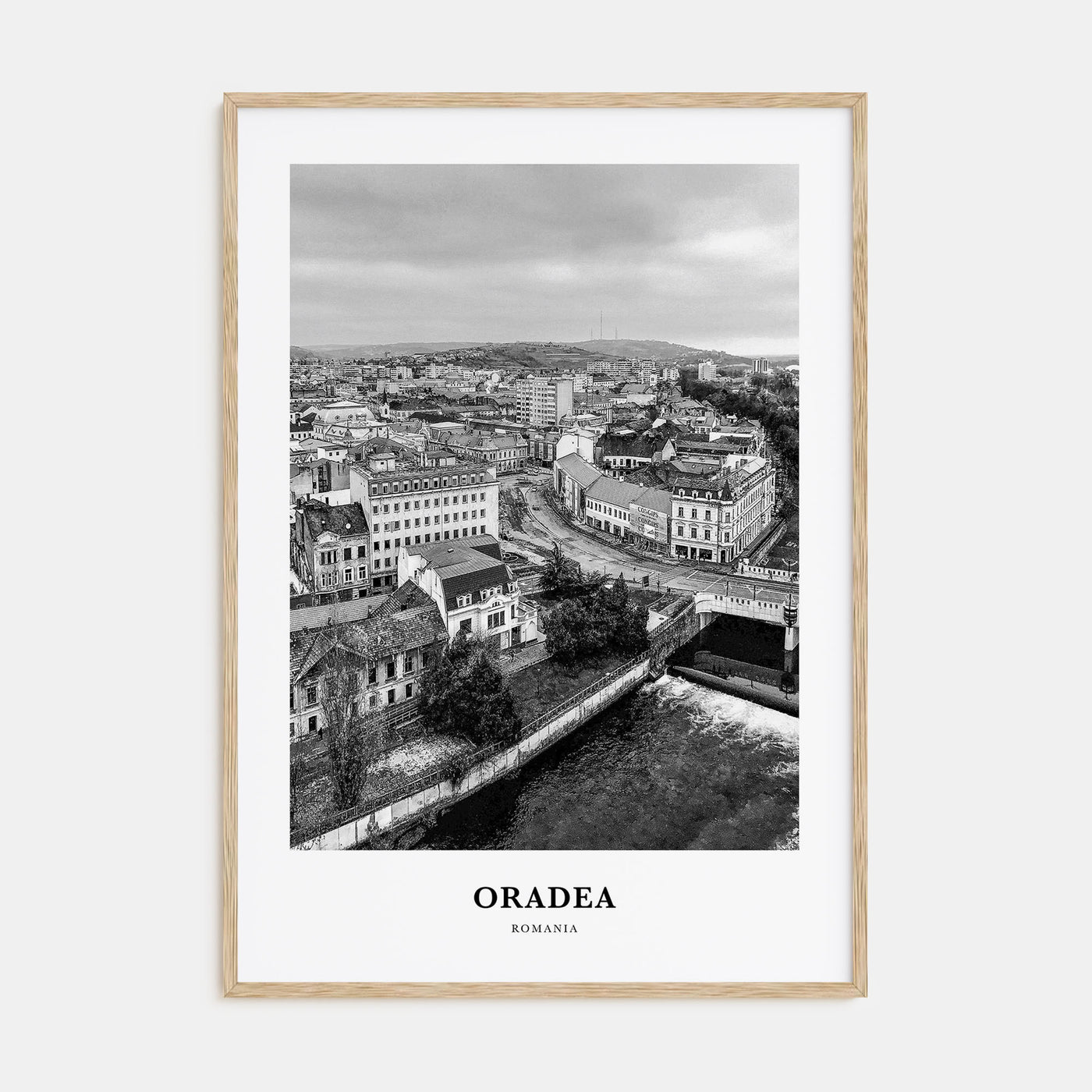 Oradea Portrait B&W Poster