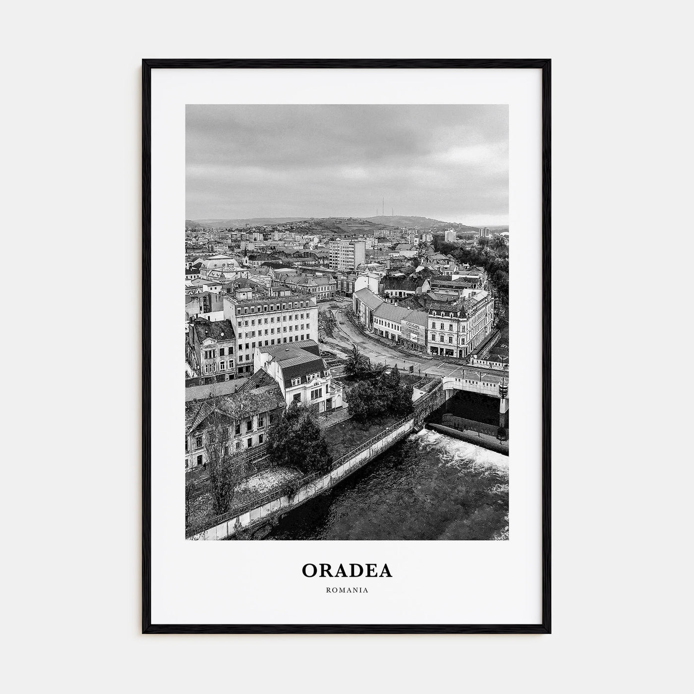Oradea Portrait B&W Poster