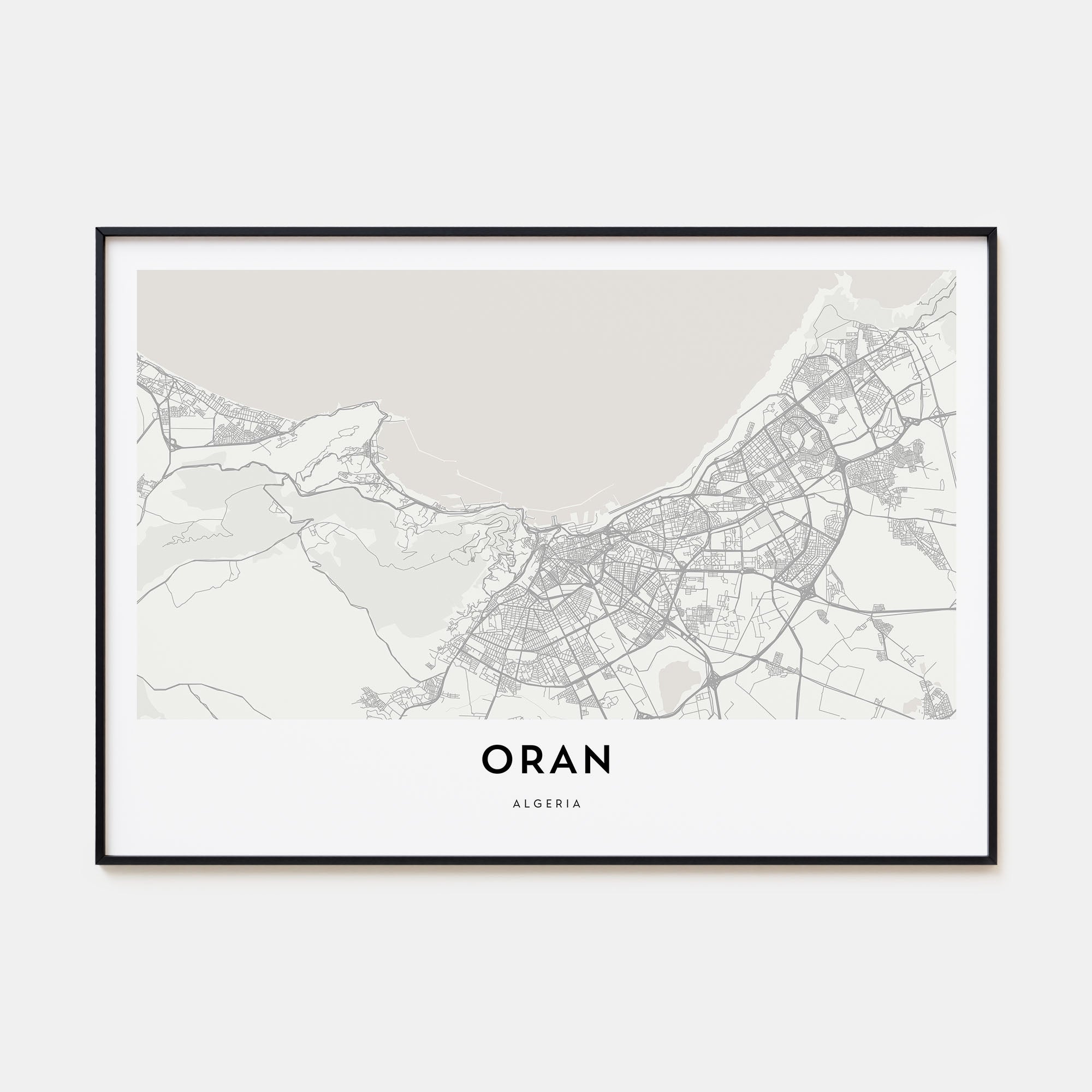 Oran Map Landscape Poster