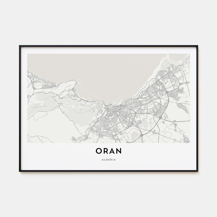 Oran Map Landscape Poster