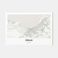 Oran Map Landscape Poster