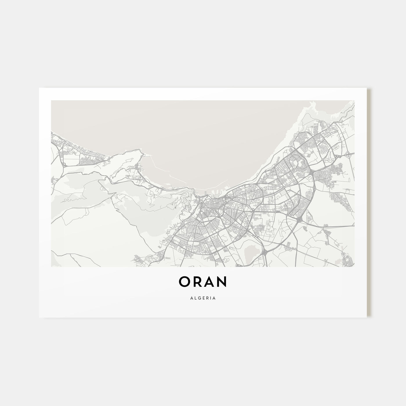 Oran Map Landscape Poster