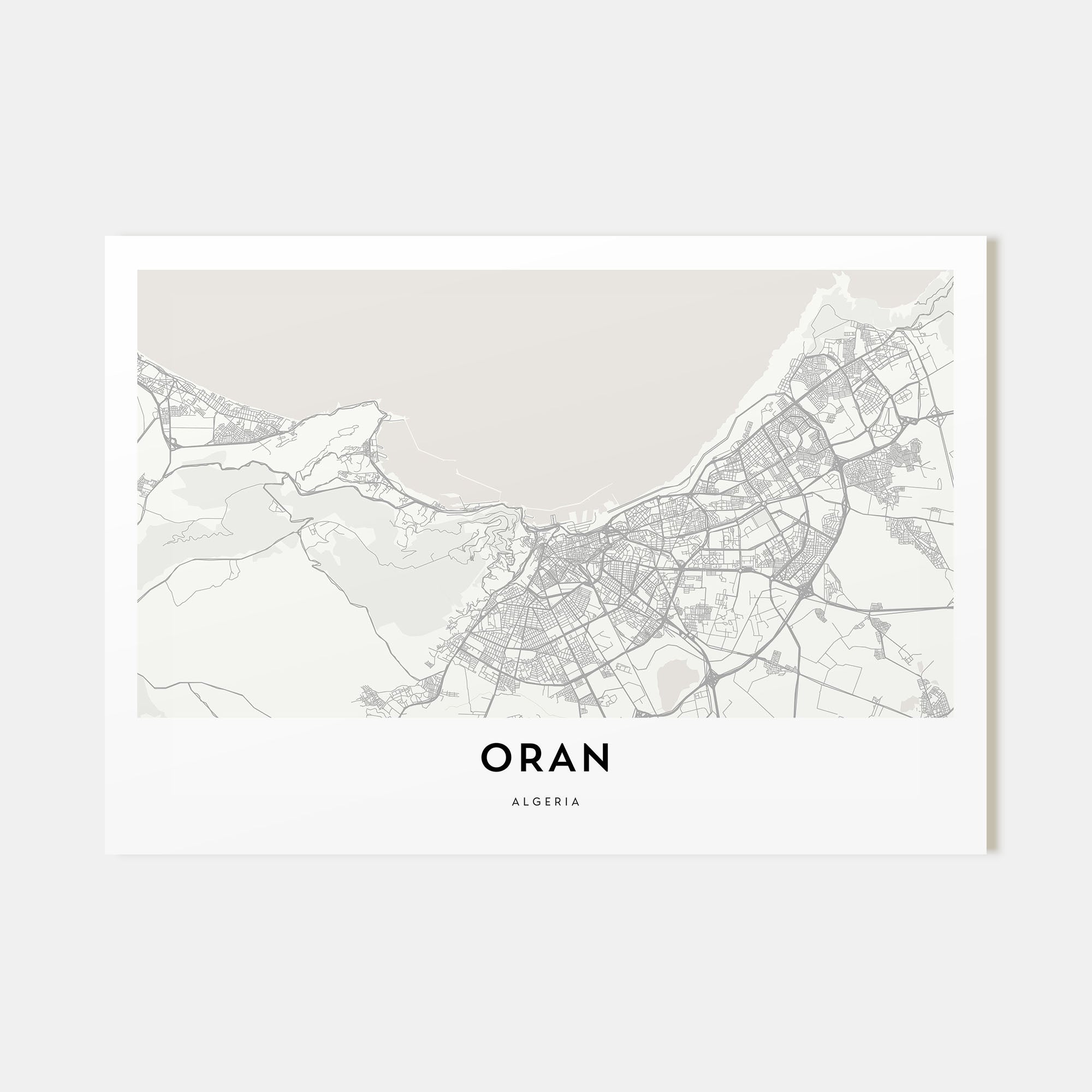 Oran Map Landscape Poster
