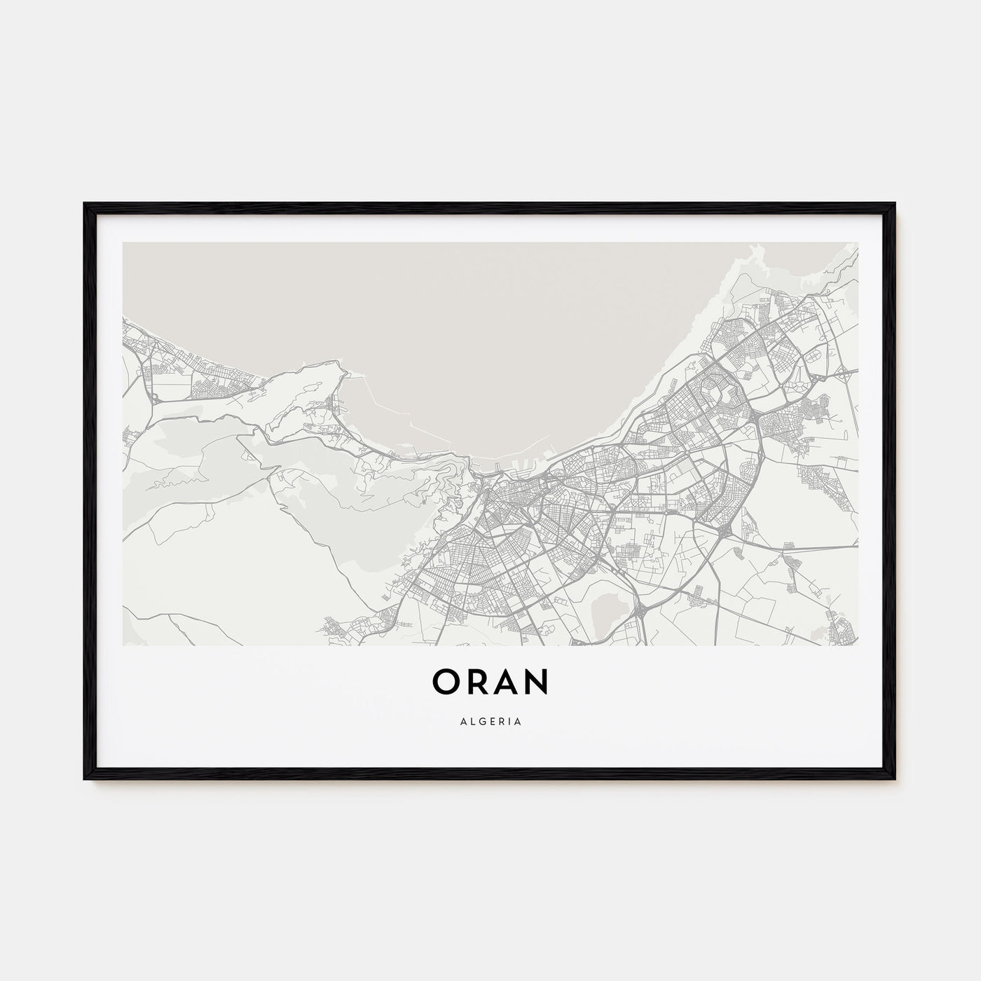 Oran Map Landscape Poster