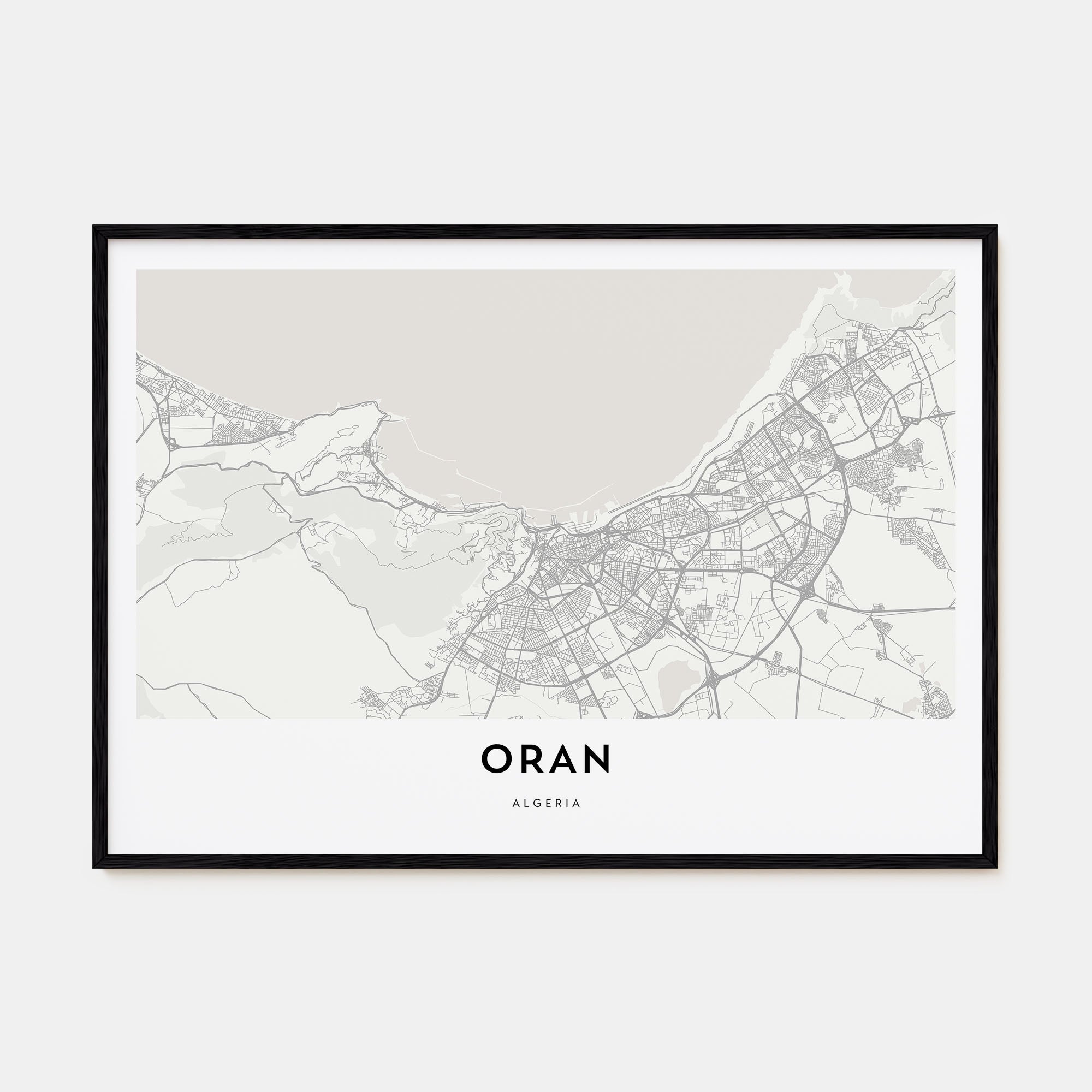 Oran Map Landscape Poster