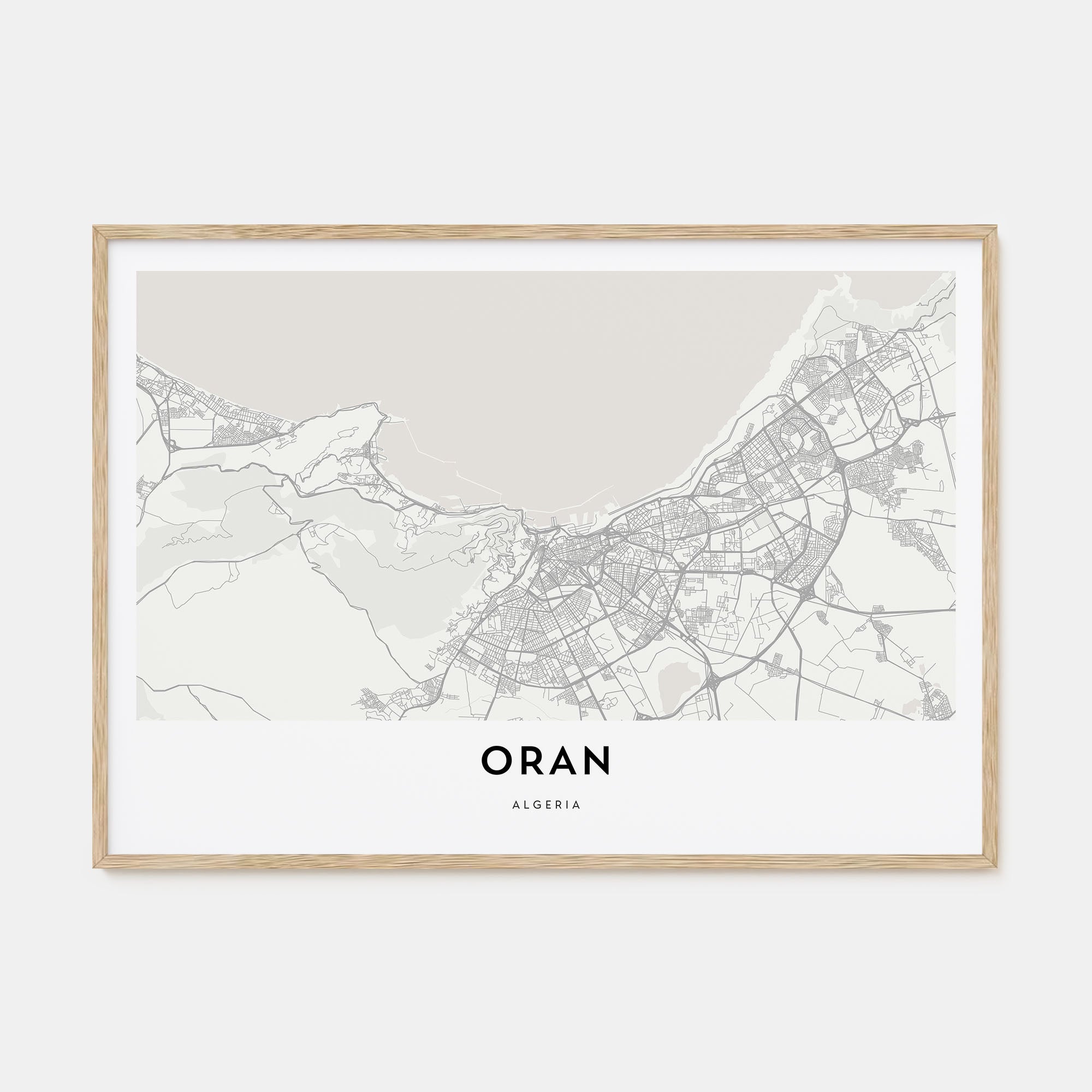 Oran Map Landscape Poster