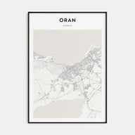 Oran Map Portrait Poster