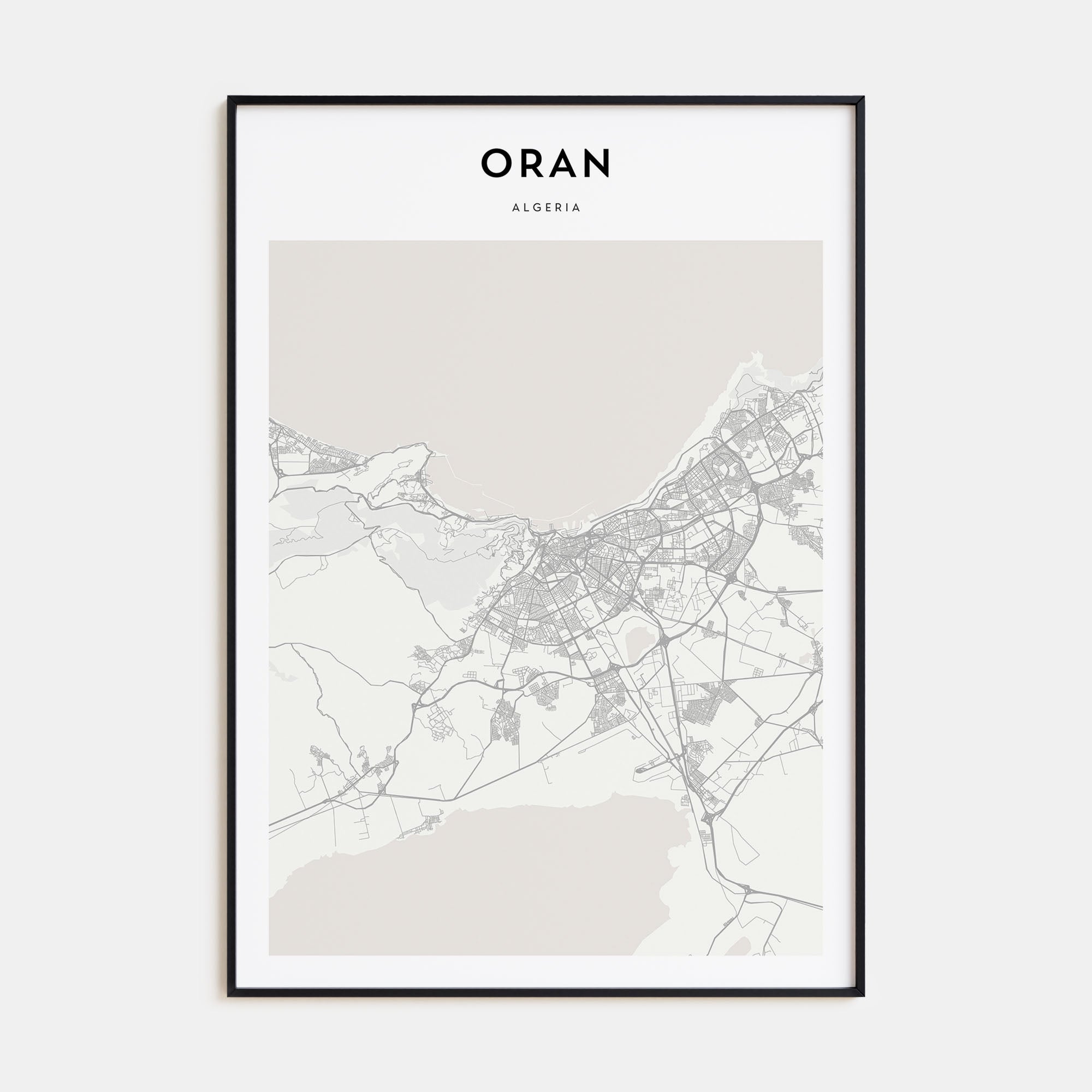 Oran Map Portrait Poster
