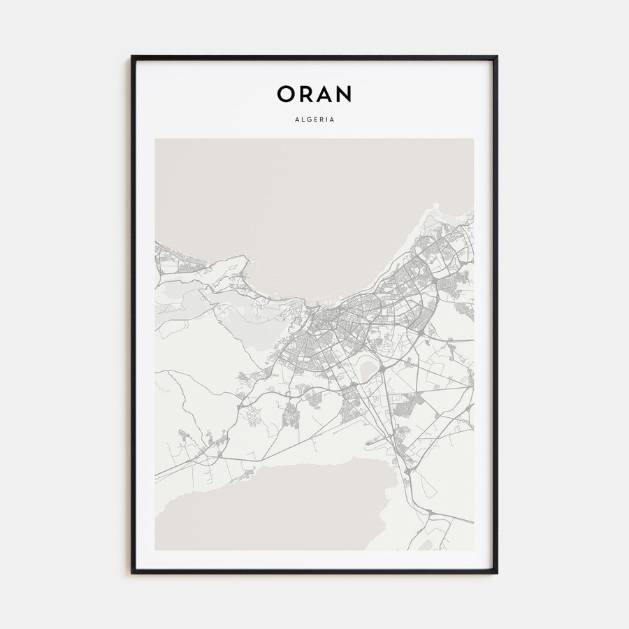 Oran Map Portrait Poster