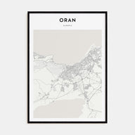Oran Map Portrait Poster