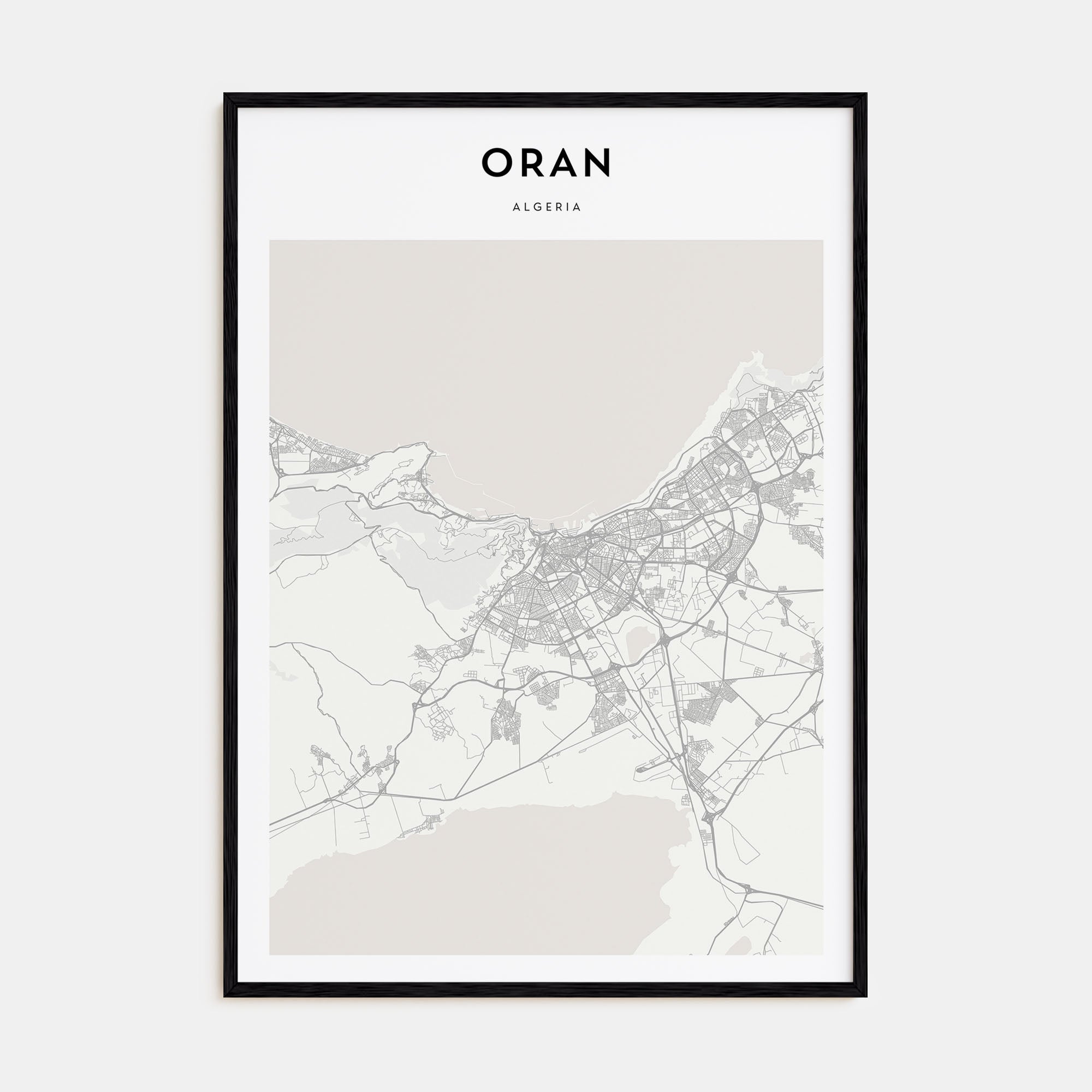 Oran Map Portrait Poster
