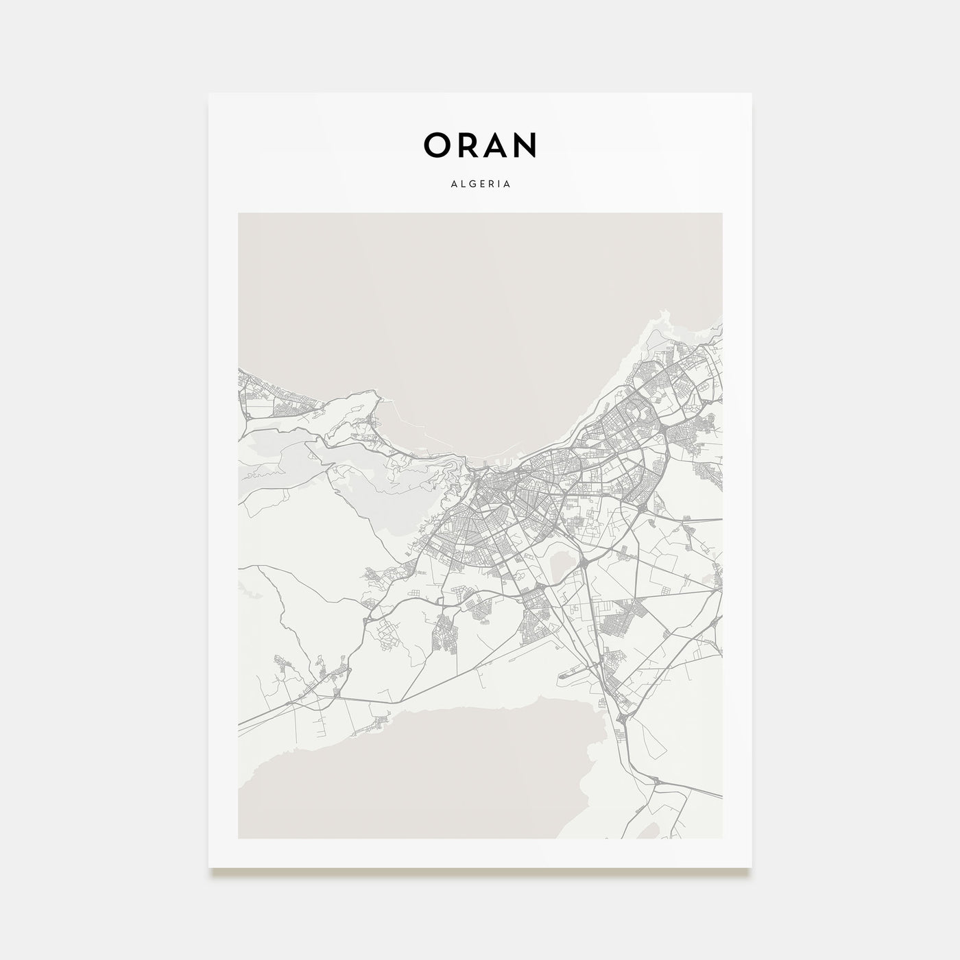 Oran Map Portrait Poster