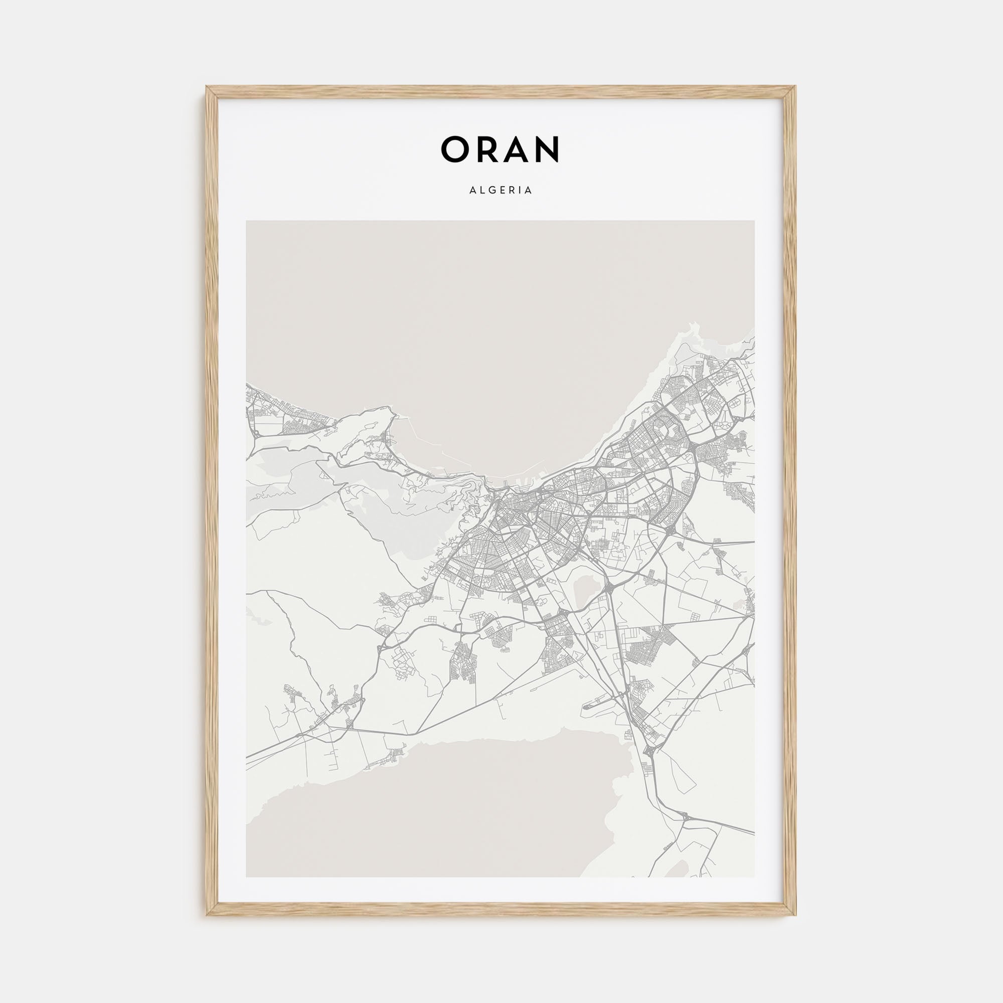 Oran Map Portrait Poster