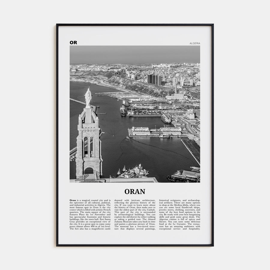 Oran Travel B&W Poster