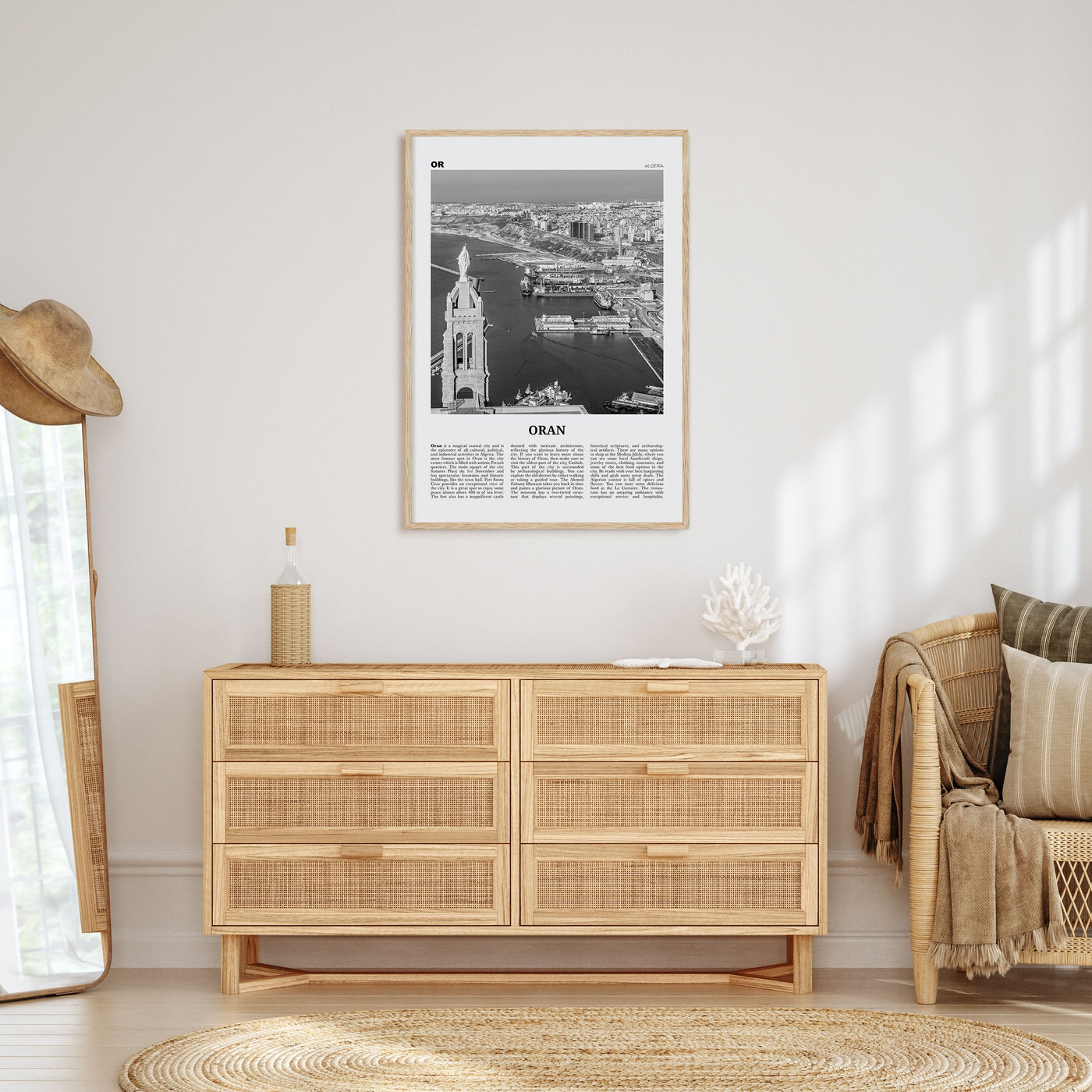 Oran Travel B&W Poster