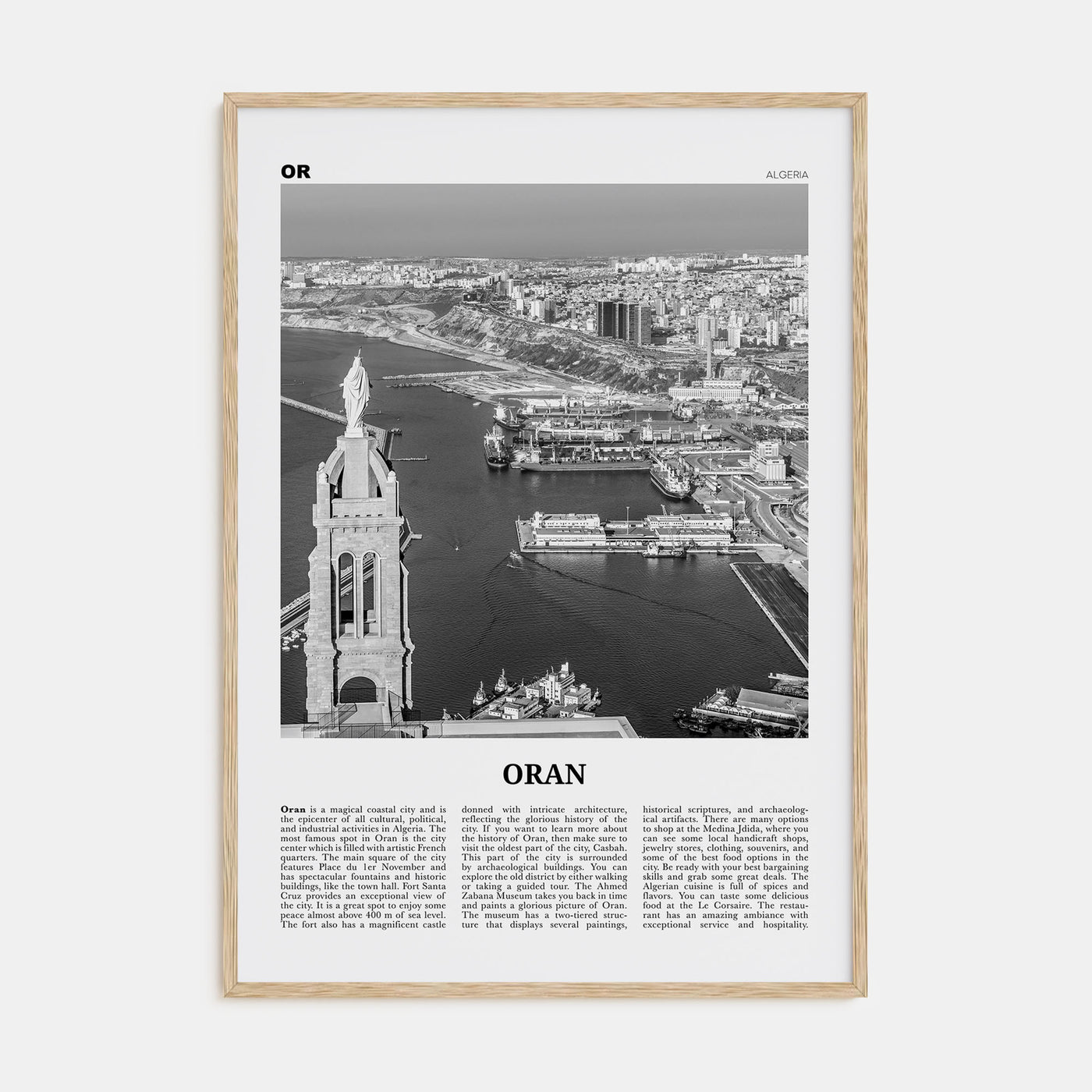Oran Travel B&W Poster