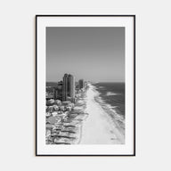 Orange Beach Photo B&W Poster
