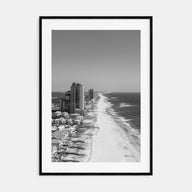 Orange Beach Photo B&W Poster