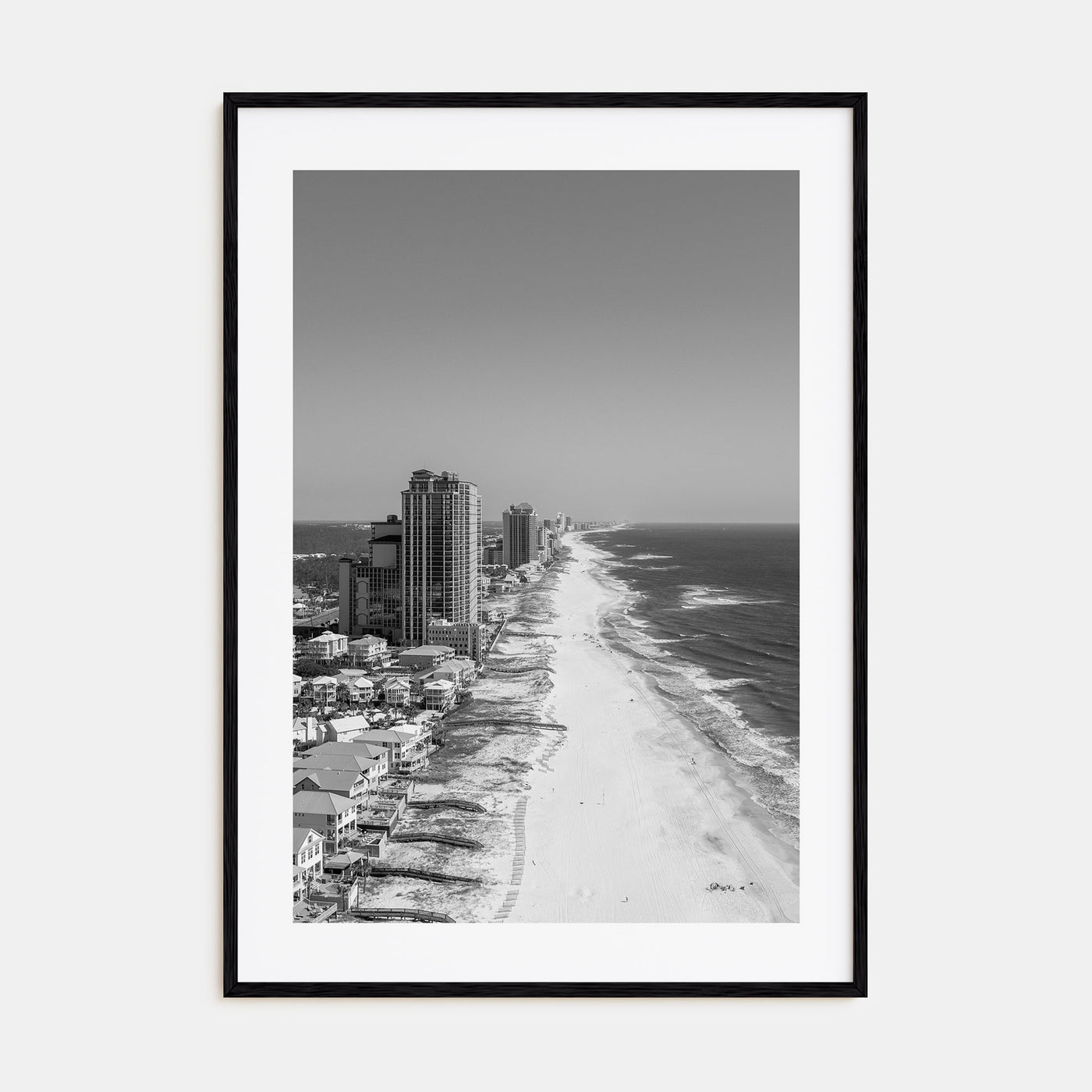 Orange Beach Photo B&W Poster