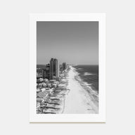 Orange Beach Photo B&W Poster