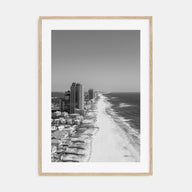 Orange Beach Photo B&W Poster
