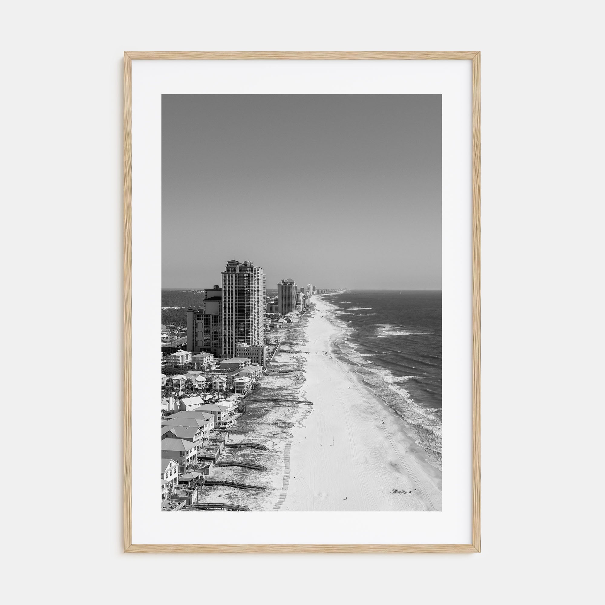 Orange Beach Photo B&W Poster