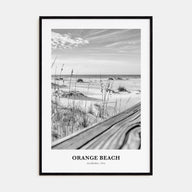 Orange Beach Portrait B&W Poster