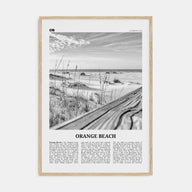 Orange Beach Travel B&W Poster