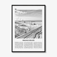 Orange Beach Print Black and White, Orange Beach Wall Art, Orange Beach Poster, Orange Beach Photo, Orange Beach Wall Décor, Alabama, USA
