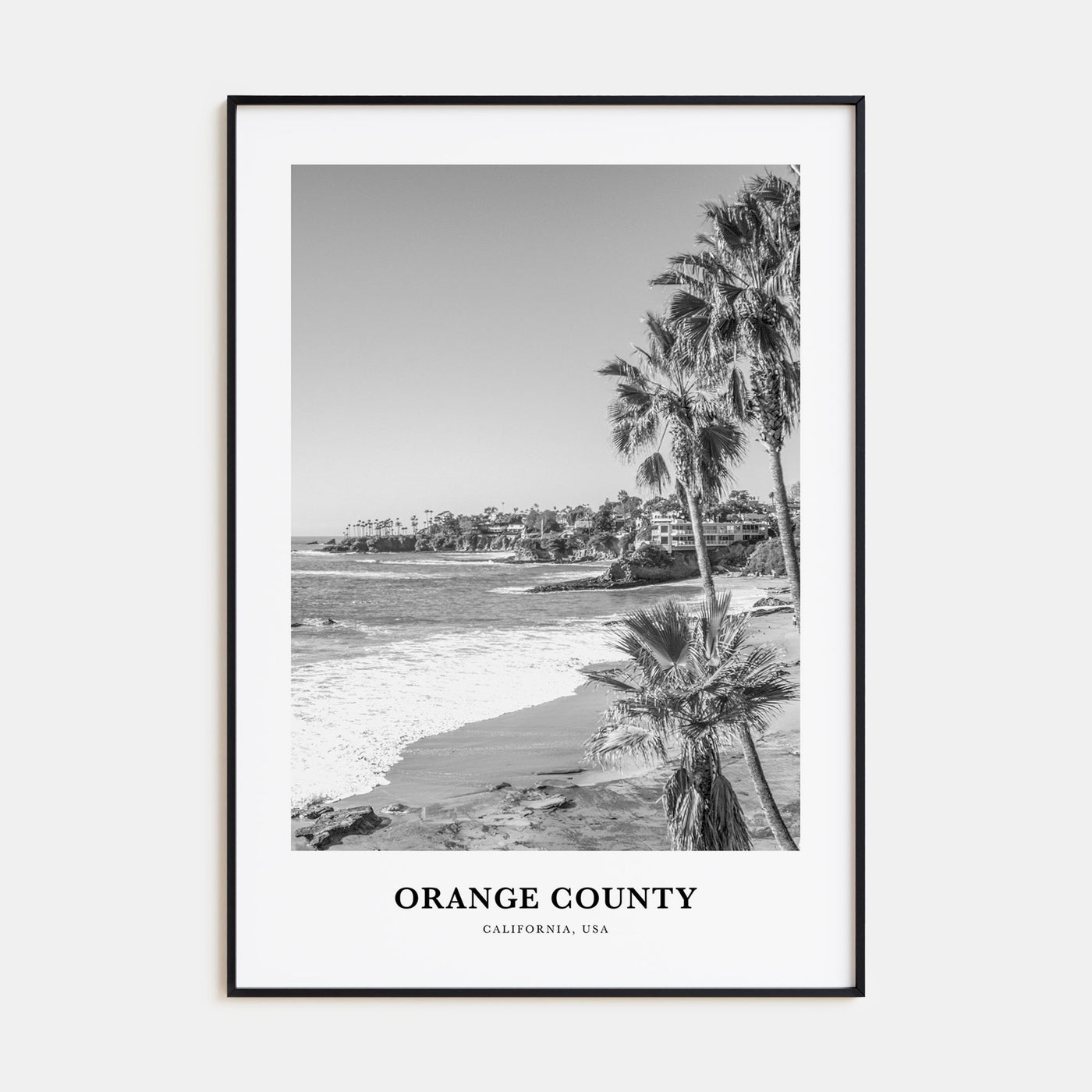 Orange County Portrait B&W Poster