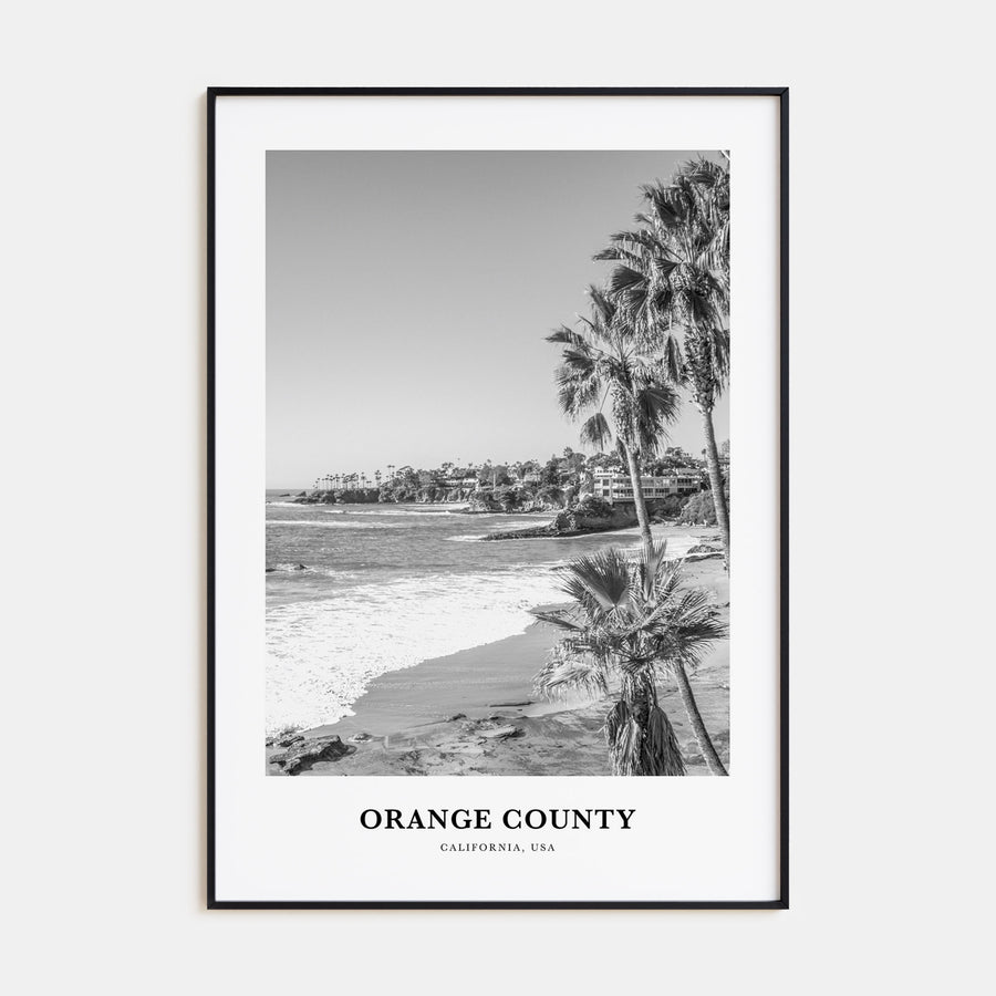 Orange County Portrait B&W Poster